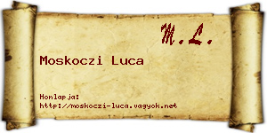 Moskoczi Luca névjegykártya